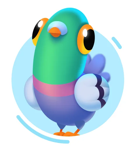 HG Point pigeon mascot